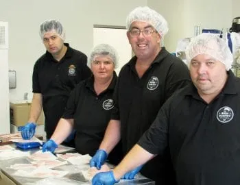 Myhorizon's Social Enterprise team working in the Bush Pantry Cafe kitchen
